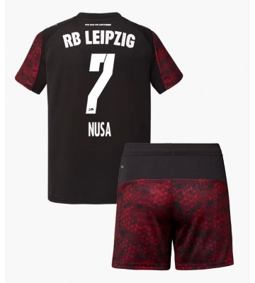 RB Leipzig Antonio Nusa #7 Tredjetrøje Børn 2025-26 Kortærmet (+ Korte bukser)